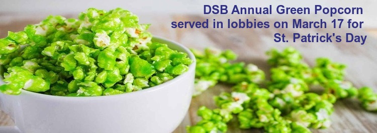 green popcorn on March 17