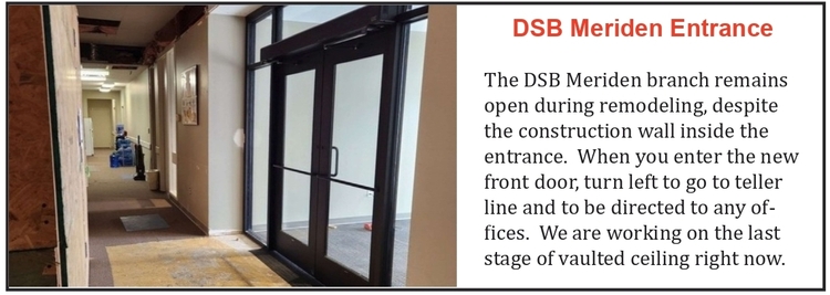 New front entrance at Meriden branch